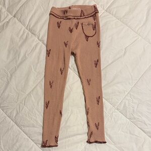 Zara Kids Ribbed heart Leggings with Pocket